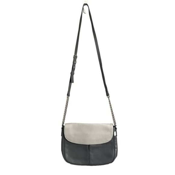 Nordstrom Halogen Gray Fremont Leather Crossbody Flap Bag - Picture 9 of 10